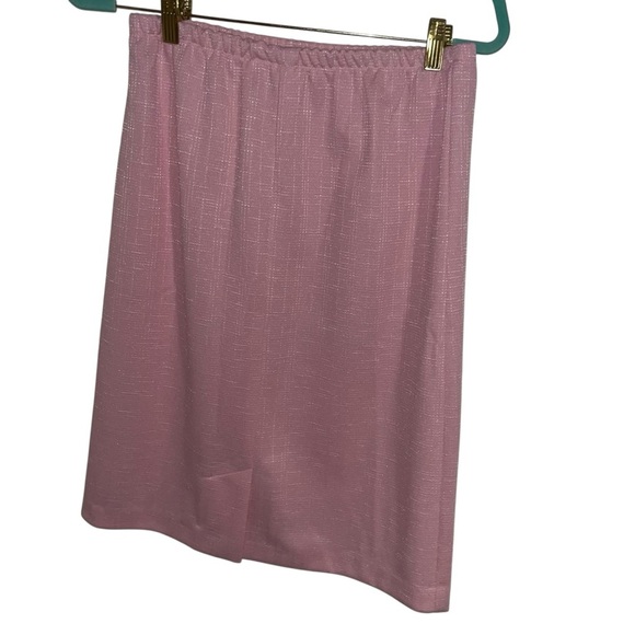 Vintage Nancy II Pink Pencil Skirt Suit Set NWT 8 Pearl Blazer Jacket USA new - Picture 5 of 10